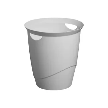 Cesto de lixo redondo de plástico cinzento Durable 776010