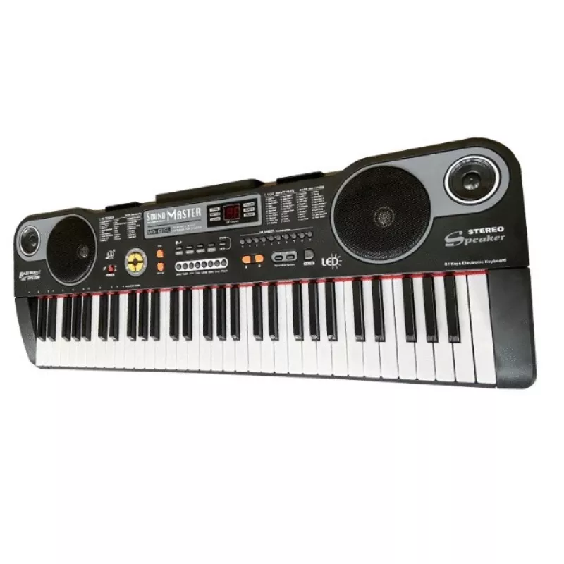 MQ 6115L - Teclado com microfone para aprender a tocar, desenvolvido para crianças