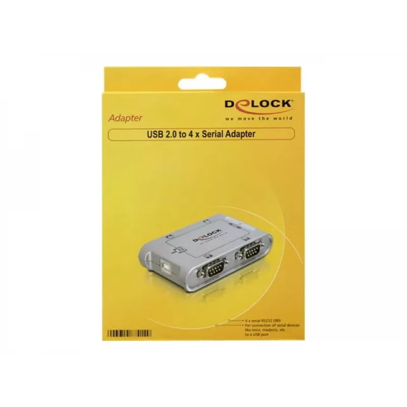 DeLOCK 87414 Adaptador USB 2.0 para 4 portas RS-232 Série