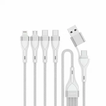 4smarts 541024 Cabo USB 1,2 m USB A/USB C USB C/Micro USB-A/Lightning branco (541024)