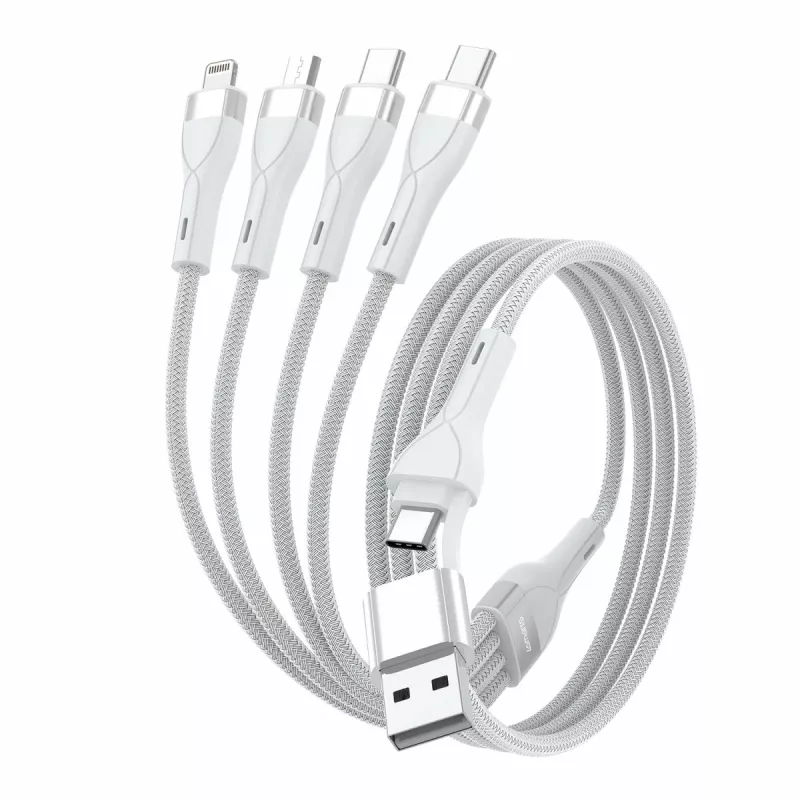 4smarts 541024 Cabo USB 1,2 m USB A/USB C USB C/Micro USB-A/Lightning branco (541024)