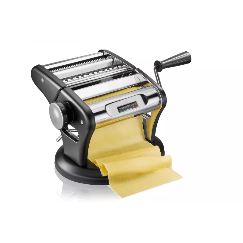 Máquina de massa manual GEFU G-29401 com ajuste de espessura, rolos de aço inoxidável
