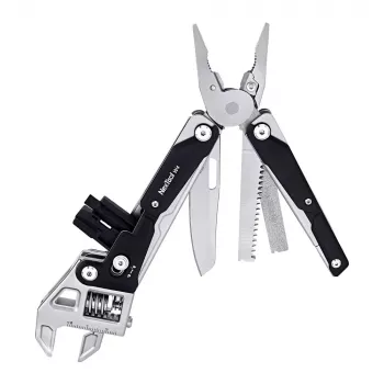 Multiferramenta chave inglesa ajustável Nextool NE20362A — caixa de alumínio, 11 ferramentas, 207 mm aberta, 153 mm fechada, 313 g