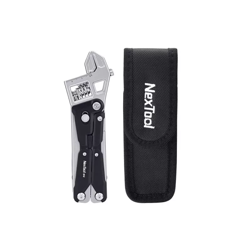 Multiferramenta chave inglesa ajustável Nextool NE20362A — caixa de alumínio, 11 ferramentas, 207 mm aberta, 153 mm fechada, 313 g