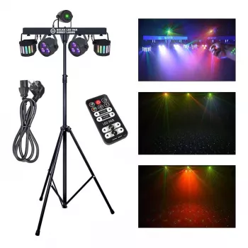 LIGHT4ME Belka LED Par Derby Laser - Conjunto de iluminação