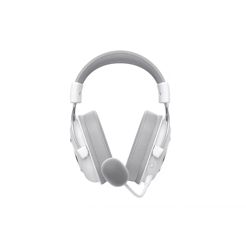 Auscultadores over-ear HAVIT H2002YG — 2,4G sem fios, Bluetooth, com fios, 20–20.000 Hz, alcance 10 m, 257 g (branco/cinzento)