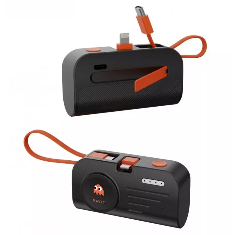 Conjunto de viagem Havit STK011 EU carregador powerbank cabo USB-C ventilador de mão