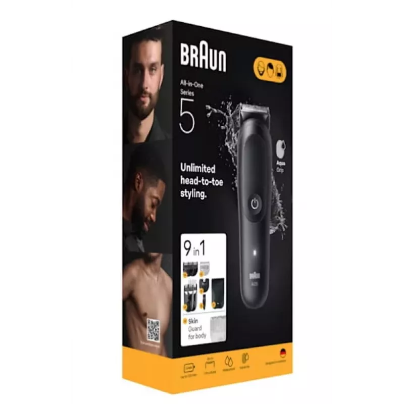 Aparador de barba Braun AIO5540 preto iões de lítio 120 min