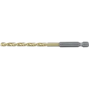 Makita D-14956 broca helicoidal para metal HSS TiN 1 unid. 4,2 mm comprimento total 95 mm revestida a titânio 1/4 polegadas