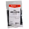 Abraçadeira de cabo Fischer 87488 nylon preto 100 unid. 100 mm 2,5 mm