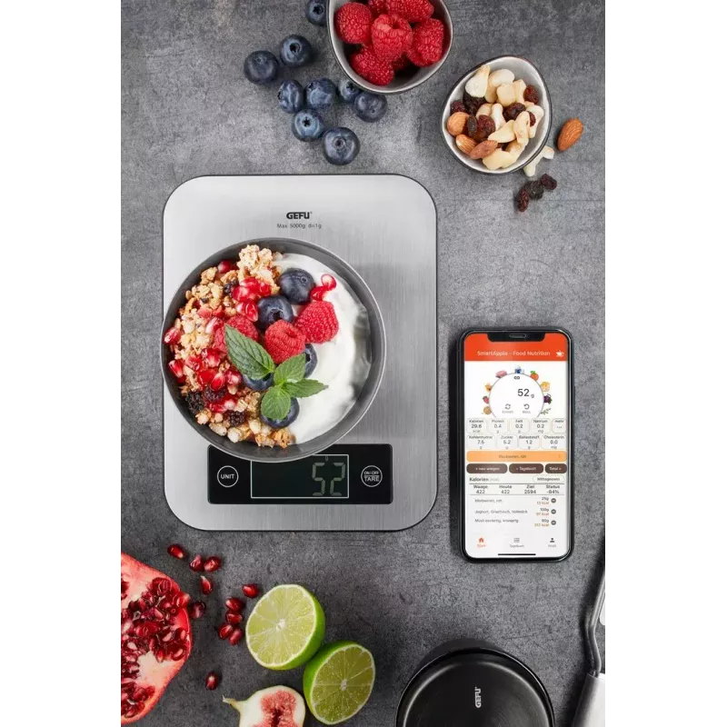 Balança de cozinha GEFU SCORE G-21930 aço inoxidável eletrónica