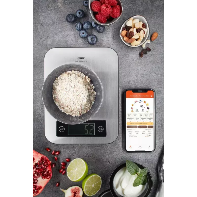 Balança de cozinha GEFU SCORE G-21930 aço inoxidável eletrónica