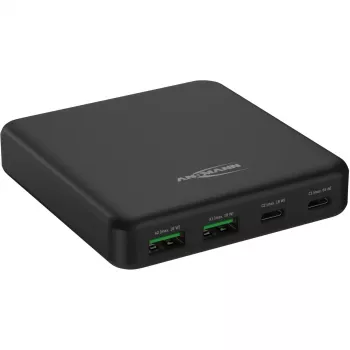 Carregador USB de secretária DC465PD (preto, 65 Watt, PD, Quick Charge 3.0)