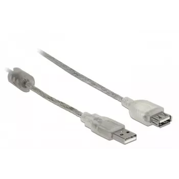 Delock 82244, 0,3 m, USB A, USB A, USB 2.0, 0,48 Gbit/s, transparente
