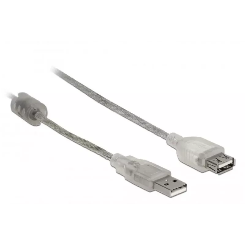 Delock 82244, 0,3 m, USB A, USB A, USB 2.0, 0,48 Gbit/s, transparente