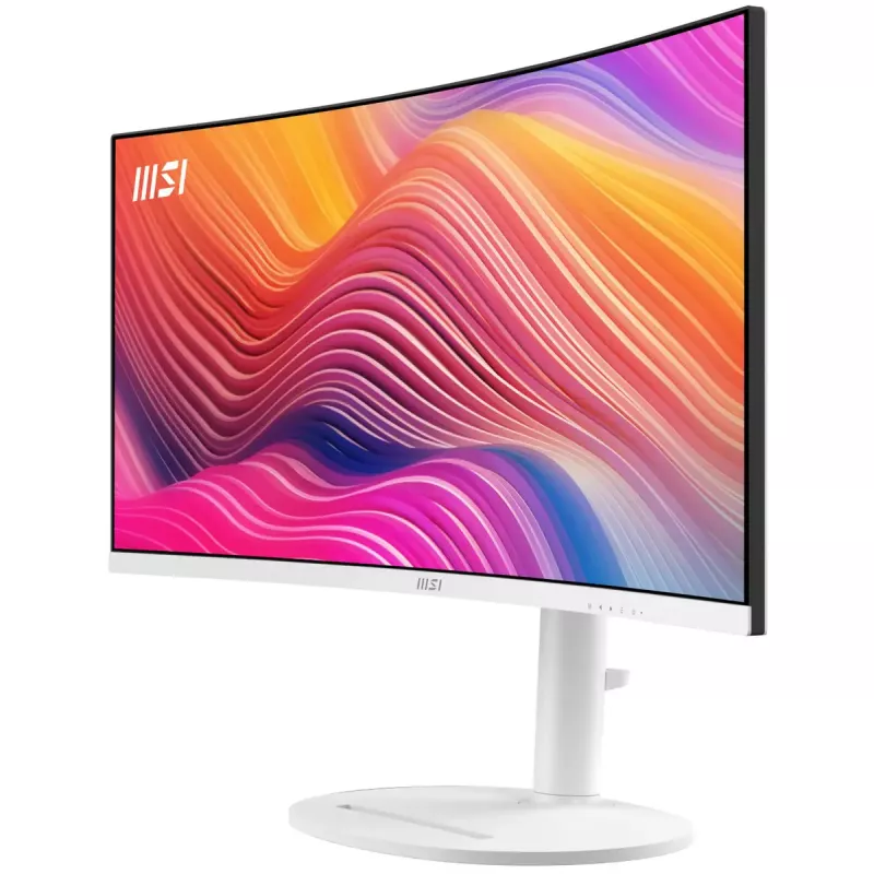 Monitor curvo VA-LCD MSI Modern MD342CQPWDE de 34 polegadas 3440×1440 UWQHD 21:9, 4 ms, 300 cd/m², hub USB, altifalantes, VESA, altura ajustável — branco