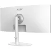 Monitor curvo VA-LCD MSI Modern MD342CQPWDE de 34 polegadas 3440×1440 UWQHD 21:9, 4 ms, 300 cd/m², hub USB, altifalantes, VESA, altura ajustável — branco