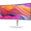 Monitor curvo VA-LCD MSI Modern MD342CQPWDE de 34 polegadas 3440×1440 UWQHD 21:9, 4 ms, 300 cd/m², hub USB, altifalantes, VESA, altura ajustável — branco