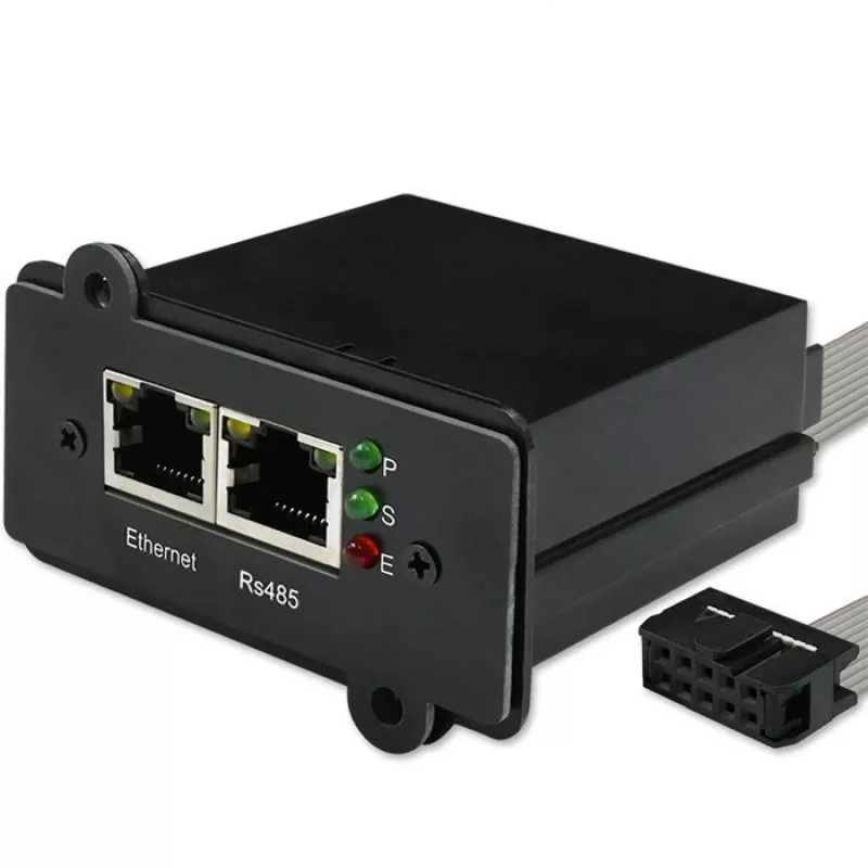 Módulo de gestão de rede SNMP QOLTEC 50398 para monitorização e controlo de UPS