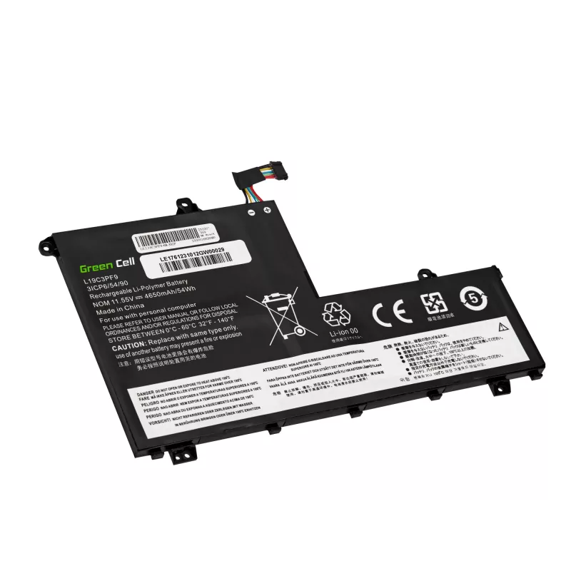 Bateria Green Cell para Lenovo ThinkBook 14-IIL 14-IML 15-IIL 15-IML — 11,1 V 45 Wh (números de modelo L19C3PF1 L19D3PF1 L19L3PF8 L19M3PF1)