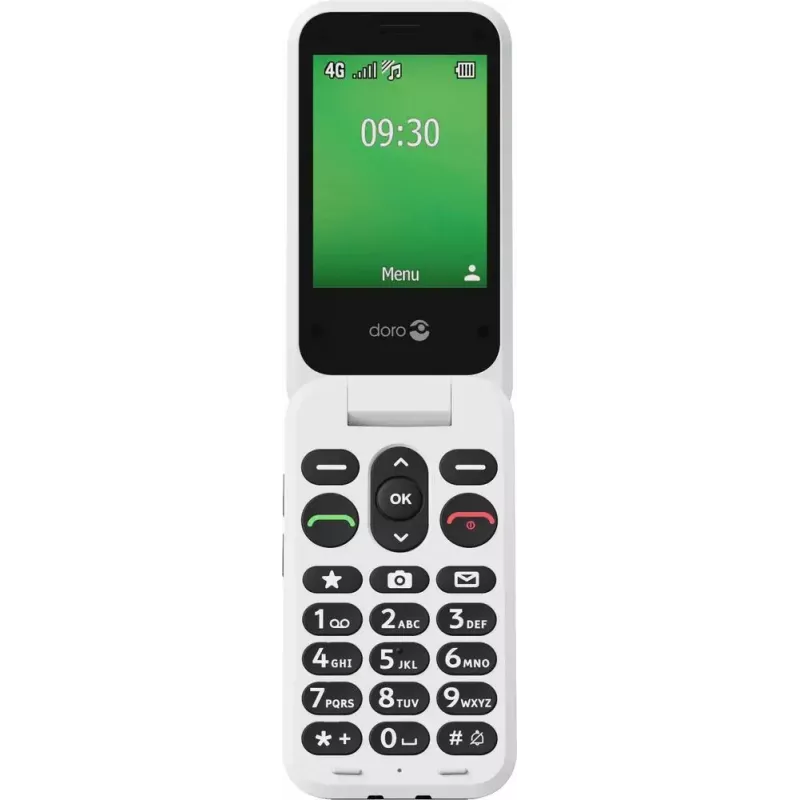 Telemóvel básico Doro Leva E30 2,8 polegadas 1150 mAh Preto Branco