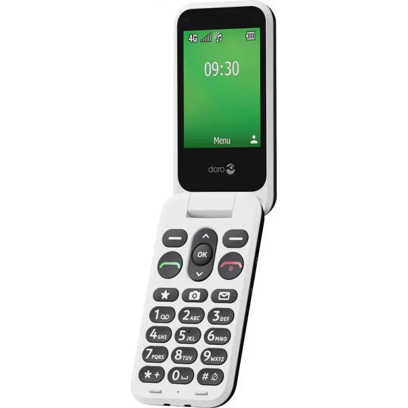 Telemóvel básico Doro Leva E30 2,8 polegadas 1150 mAh Preto Branco