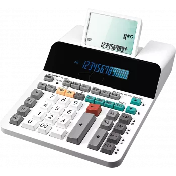 Calculadora Sharp EL-1901 de secretária visor branco SH-EL1901