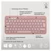 Logitech Pebble 2 Combo teclado rato incluindo Universal RF Wireless + Bluetooth QWERTZ alemão rosa (920-012205)