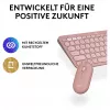 Logitech Pebble 2 Combo teclado rato incluindo Universal RF Wireless + Bluetooth QWERTZ alemão rosa (920-012205)