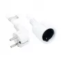 Cabo de extensão ficha Schuko tipo E+F (CEE 7/7, angular) para conector fêmea tipo F (CEE 7/3, reta), branco, 1,50 mm², 2 m, Good Connections® (P0102-W020)