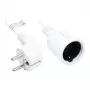 Cabo de extensão ficha Schuko tipo E+F (CEE 7/7, angular) para conector fêmea tipo F (CEE 7/3, reta), branco, 1,50 mm², 3 m, Good Connections® (P0102-W030)