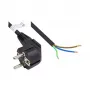 Cabo de alimentação ficha Schuko tipo E+F (CEE 7/7, angular) para extremidades descarnadas, preto, 1,00 mm², 5 m, Good Connections® (P0185-S050)