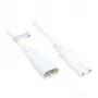 Extensão Euro ficha C8 (direita) para conector fêmea C7/Euro 8 (direito), branco, 0,75 mm², 2 m, Good Connections® (P0870-W020)