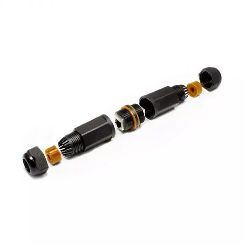 Good Connections ODC-02 acoplador para cabo de rede RJ45 Cat.6A IP67 para exterior, preto