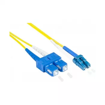Alcasa LW-9075LS Cabo de fibra ótica 7,5 m 2x LC 2x SC OS2 amarelo (LW-9075LS)