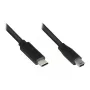 Cabo de ligação USB 2.0, ficha USB-C(TM) macho para ficha Mini-B 5 pinos, preto, 3 m, Good Connections (3310-CM030)