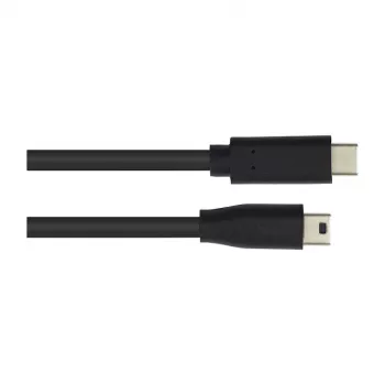 Cabo de ligação USB 2.0, ficha USB-C(TM) macho para ficha Mini-B 5 pinos, preto, 3 m, Good Connections (3310-CM030)