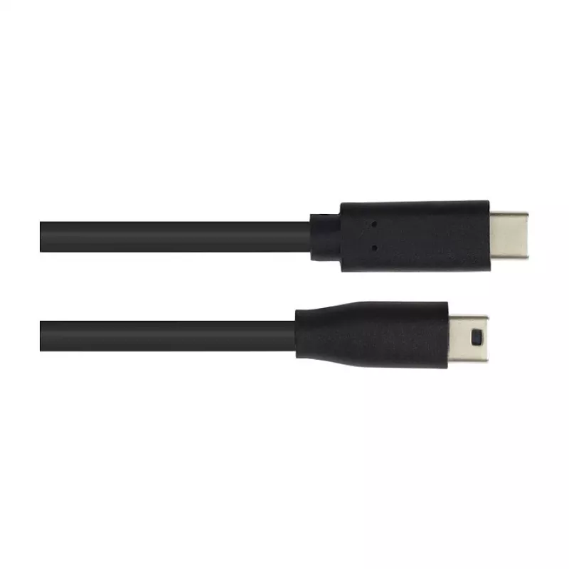 Cabo de ligação USB 2.0, ficha USB-C(TM) macho para ficha Mini-B 5 pinos, preto, 3 m, Good Connections (3310-CM030)
