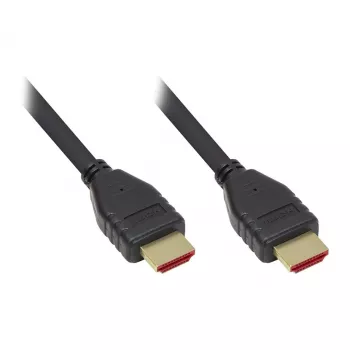 Cabo HDMI 2.1 Ultra-High-Speed, 8K UHD-2 / 4K UHD, contactos banhados a ouro, CU, preto, 0,5 m, Good Co (4521-005)