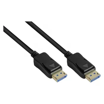 Cabo DisplayPort 2.0, 54 Gbit/s, UHBR 13.5, 4K @240Hz / 8K @60Hz, condutor de cobre, preto, 1 m, Good C (DP20-010)