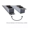 Régua de tomadas Good Connections 19 - 1HE - ficha Schutzkontakt para 9x tomada Schutzkontakt - proteção para crianças - perfil de plástico - preto