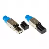 Ficha RJ45 Good Connections Cat. 8.1 sem ferramentas para montagem no local STP blindada metal - Cabo - Rede