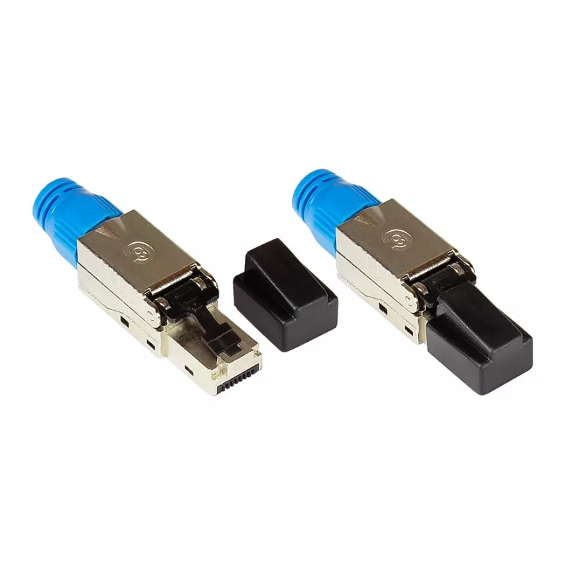 Ficha RJ45 Good Connections Cat. 8.1 sem ferramentas para montagem no local STP blindada metal - Cabo - Rede
