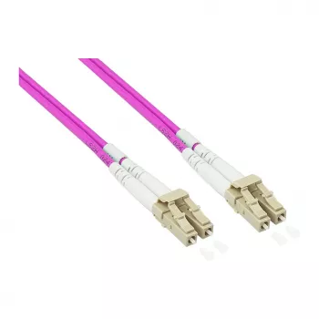 Alcasa LW-P820LC4 Cabo de fibra ótica 20 m LC/UPC OM4 cappuccino - violeta - branco (LW-P820LC4)
