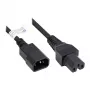 Cabo de ligação de aparelho IEC Hot-Condition C14 (reta) para C15 (reta), preto, 0,75 mm², 1 m, Good Connections® (P1450-S010)