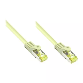 Cabo de rede RJ45 com cabo Cat.7 e proteção de alavanca (RNS®), S/FTP, PiMF, sem halogéneos, 600 MHz, OFC, cinzento, 0,15 m, Good Connections® (8070R-002)