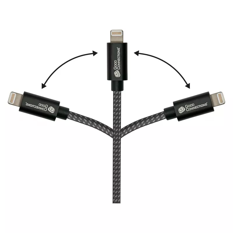 Good Connections Cabo USB 2.0 de carregamento e dados para iPhone/iPad/iPod USB-A macho para Lightning - O cabo de alta qualidade e oficialmente certificado pela Apple