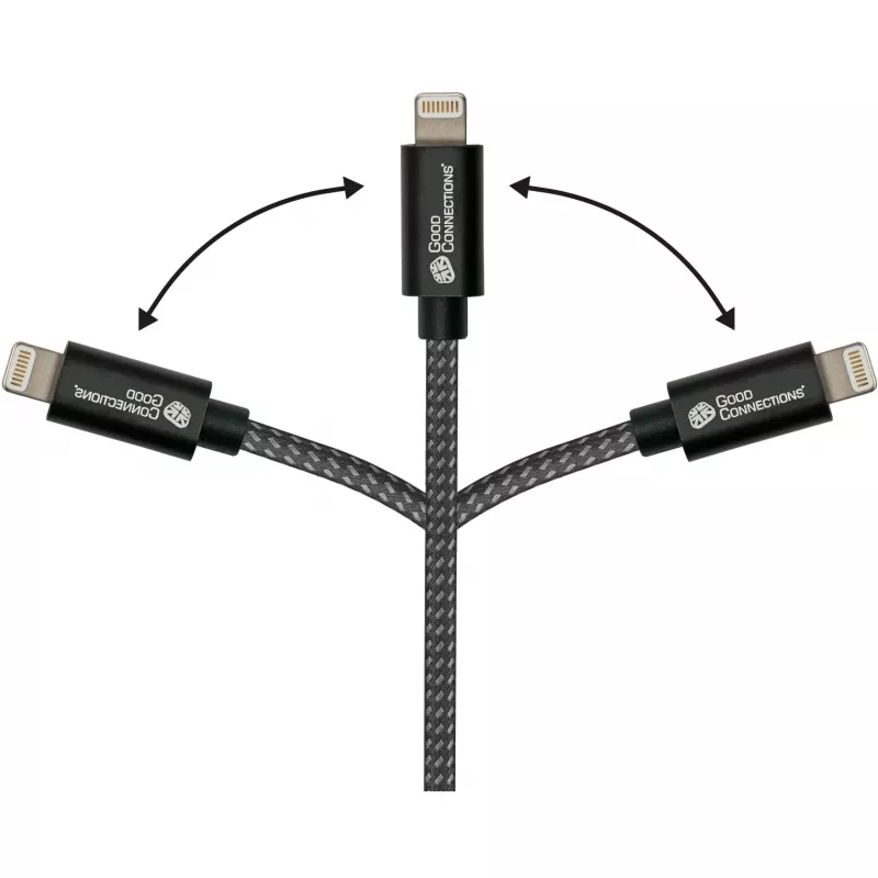 Good Connections Cabo USB 2.0 de carregamento e dados para iPhone/iPad/iPod USB-A macho para Lightning - O cabo de alta qualidade e oficialmente certificado pela Apple
