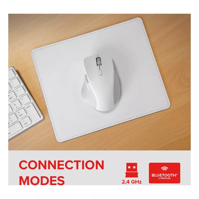 Speedlink LIBERA Rato sem fios Bluetooth silencioso recarregável branco