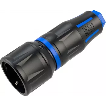 Bachmann BM0017348 Conector fêmea de contacto de proteção, profissional CEE7/3, borracha